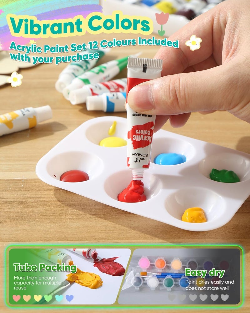 RGBDOT Kids Gardening Set Paint and Plant Stoneware Flower Growing Kit with 6 Pots and Gardening Tools Arts and Crafts for Kids Ages 8-12 Best Children’s Day Gift for Girls Boys Ages 5 6 7 8 9 10 - Image 3